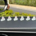 Luminous mini rabbit car dashboard ornaments, cute resin glowing bunny figurines for auto decor. - Small Family Set / 6 Pieces/Pack / Luminous Color