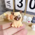 Cute mini resin puppy dog figurine DIY charm for phone case decoration and handmade crafts. - Model G Puppy