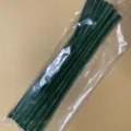 Set de limpiapipas de terciopelo verde oscuro, varillas chenilla de 10mm para manualidades DIY. - Verde oscuro