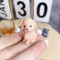 Cute miniature resin puppy dog figurine for DIY handmade crafts phone case decor accessories - Model L Puppy