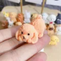 Cute mini resin puppy dog figurine DIY craft accessories for phone case decoration. - Model S Puppy