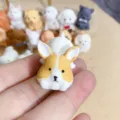 Mini resin corgi dog figurine, cute DIY craft material for phone case decoration and accessories. - Model U Puppy