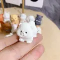 Miniature resin puppy figurine DIY accessories cute phone decoration charm little puppy toy - Model W Puppy