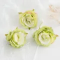 Kunstmatige kleine rozenhoofdjes zijden bloemen DIY handgemaakte slingers huwelijk decor 3st - Fruitgroen
