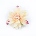 Flor de dalia artificial de seda para decoracion del hogar fotografia y accesorios de cabello. - Blanco Roto