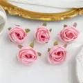 Têtes de roses artificielles en soie rose pour travaux manuels DIY, corsages et chapeaux. - Rose Foncé