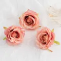 Kunstmatige rozenhoofden zijden bloemen voor DIY ambachten bruiloft decoratie geschenk. - Sneeuwknop