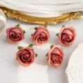 Kunstmatige zijden rozenhoofdjes roze neppe bloemen voor DIY huwelijk feest decor. - Zandroze