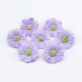 Teste di margherite viola artificiali per decorazione di scatole regalo, artigianato e arredamento. - Mini margherite rivestite in lattice - Viola