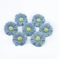 Mini fiori di margherita artificiali per decorazione scatola regalo, dettaglio accessorio floreale. - Mini margherite rivestite in lattice - Blu scuro