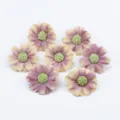 Piccoli fiori di margherita dipinti ad olio artificiali mini fiori finti per decorazione scatola - Piccola margherita gommata - Caffè chiaro
