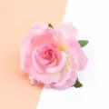 Detalle de flor de rosa artificial rosa, perfecto para accesorios de cabello DIY, broches artes. - Rosa