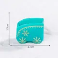 Miniaturizzato trenino di Natale paesaggio di neve decorazione DIY ornamento 1.7x2.1cm - 8# Vagone a Forma di Ventaglio Verde