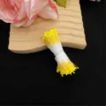 Artificial flower stamens yellow pearl pistil for DIY craft rose bouquet accessory - Matte Round Head / 400 Pieces/Pack / Lemon Yellow