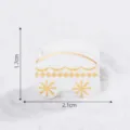 Mini ornamento treno di Natale, bianco con motivi dorati, accessorio paesaggio di neve. - 12# Vagone Semicircolare Bianco