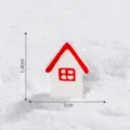 Miniatura tetto rosso casa bianca statuetta microlandscorso decorazione neve DIY - 14# Casa Rossa