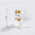Miniatura pupazzo di neve Natale resina statuetta ornamento per paesaggio di neve fai da te. - 15# Pupazzo di Neve con Sciarpa Dorata