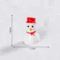 Mini Pupazzo di Neve Statuetta DIY Micro Paesaggio Decorazione Neve Misura 1.6x1.1cm - 16# Pupazzo di Neve con Sciarpa Rossa
