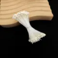 Künstliche Staubgefäße Bündel weiße Blumen Zubehör für DIY handgemachte Handwerk Rose machen - Flacher Rosenkopf / 330 Stück/Packung / Creme