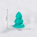 Miniatura Albero di Natale Ornamento Verde Teal Paesaggio Neve Accessorio DIY 1.1cm - 23# Albero di Natale Verde