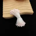 Künstliche rosa Blumen Staubgefäße Bündel DIY Blumen Handwerk Zubehör für handgemachte Rosen - Flacher Rosenkopf / 330 Stück/Packung / Hellrosa