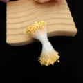 Gelbe künstliche Staubfäden für DIY Handwerk, Rosen und Blumenarrangement Zubehör. - Flacher Rosenkopf / 330 Stück/Packung / Schneeknospe