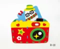 Kids DIY EVA pen holder 3D cartoon camera design handmade craft material package cute desk organizer - R Camera