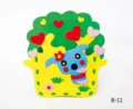 Kids DIY EVA Foam Pen Holder Craft Kit 3D Cartoon Tree Design Educational Handmade Toy for Kids - R Little Squirrel Climbing a Tree