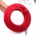 Red velvet pipe cleaners 10mm thick fluffy chenille stems for DIY craft floral bouquet making. - 1m / Burgundy