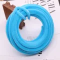 Blue plush pipe cleaner 10mm thick chenille stems DIY bouquet craft material pack - 1m / Blue