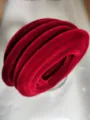 Red velvet pipe cleaner twist stick DIY craft material, 10mm thick dense plush red. - Burgundy