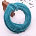 10mm thick turquoise chenille stems fluffy pipe cleaners DIY craft materials for bouquets. - 1m / Ink Blue