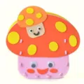 DIY Mushroom EVA Pen Holder Craft Kit, Pink and Orange Creative Desk Organizer for Kids. - Red W Mushroom