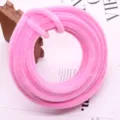 10mm thick fluffy fuzzy wire pipe cleaners pink DIY craft material for handmade flower bouquets - 1m / Deep Pink