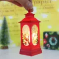 Kerstmis decoratieve lantaarn nachtlampje rode vakantie bureaublad ornament lamp - 2021 Nieuwe Kleine Rode Uitgesneden Kerstman