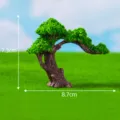 Miniature resin tree bonsai ornament micro landscape gardening decor green plant model 7.3x8.7cm - No. 1 Pine Tree