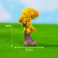 Miniature resin tree model, autumn style micro landscape garden decoration ornament. - No. 2 Yellow Miniature Tree