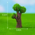 Miniature resin tree model for fairy garden landscaping and micro landscape decoration accessories. - No. 3 Trident Miniature Tree