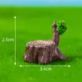 Miniatur Kunstharz Baumstumpf Figur, Mikro Landschafts Garten Dekorationszubehör, 2.5x3.4 cm. - Nr. 10 Kahler Baum