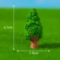Miniatur Kunstharz Baum Ornament für Mikro Landschaft Garten DIY Dekoration 4,1x1,9cm - Nr. 11 Hoher Baum