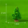 Miniatur Kunstharz Baum Figur Moos Landschaft Ornament 2.1x1.4cm Garten Dekoration - Nr. 13 Kleiner Baum