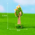 Mini Harz Simulationsbaum Figur für Mikro Landschaft Garten Dekor, 5.2x2cm Größe. - Nr. 15 Grasholz-Blumenelement