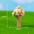 Miniatur Harz Baum Modell fuer Mikrolandschaft Garten Dekoration Groesse 4.8cm 2.8cm. - Nr. 17 großer Kirschblütenbaum