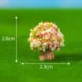 Miniatur Simulationsbaum Harz Handwerks Ornament für Mikrolandschaft Garten Dekor 2.6cm - Nr. 19 kleiner Kirschblütenbaum