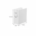 Petit bac de rangement blanc étroit pour placard, dimensions 15,2x14x7 cm - Style Fixe Petit Étroit (4403) / 1 Pièce / Blanc