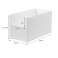 Grande boîte de rangement blanche pour placard de cuisine, dimensions 28x14x15,2cm - Style Fixe Grand Large (4406)