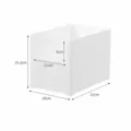 Bac de rangement de cuisine blanc moyen large, dimensions 21x14x15,2cm - Style Fixe Moyen Large (4407)