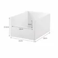 Grand bac de rangement blanc pour l'organisation des placards de cuisine - Style Fixe Extra Large Élargi (4432) / 1 Pièce / Blanc