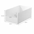 Extra large white deepened kitchen cabinet storage organizer bin, size 35x21x15.2cm - Extra Large Deepened Style