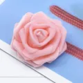 Artificial PE foam rose flower head pink DIY wedding bouquet Valentine's day gift decor - Flesh Pink